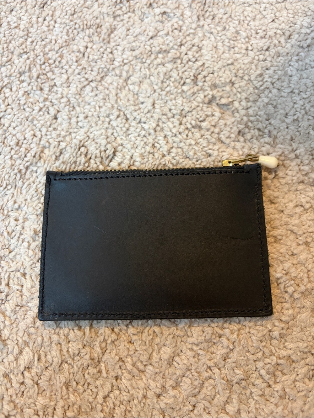 Abby Alley Black Leather Card Holder Wallet